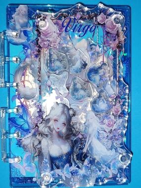 New! A7;Sailor Moon Virgo Holographic Butterfly Shaker Notebook
